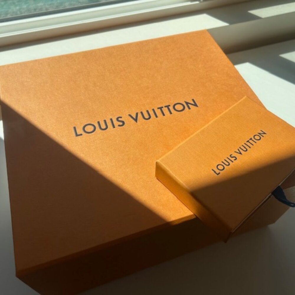 Set of 2 Louis Vuitton Boxes - Authentic Drawer Box Magnet Flip Top Box